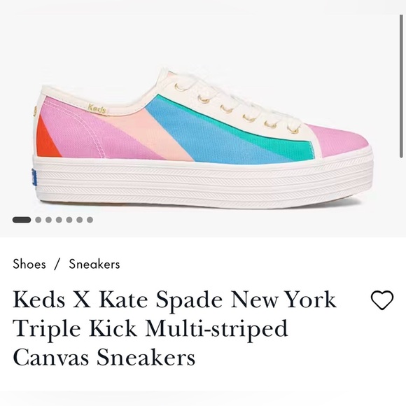 Keds X Kate Spade New York Triple Kick Multi-striped
Canvas Sneakers in 6.5 - Picture 1 of 15